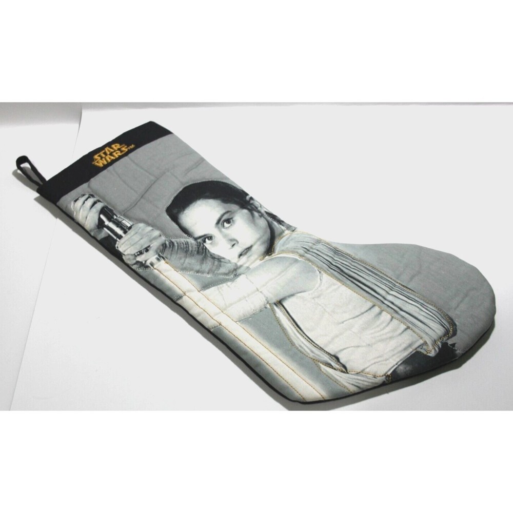 Disney Star Wars Rey The Last Jedi Christmas Holiday Stocking Gray  19 In